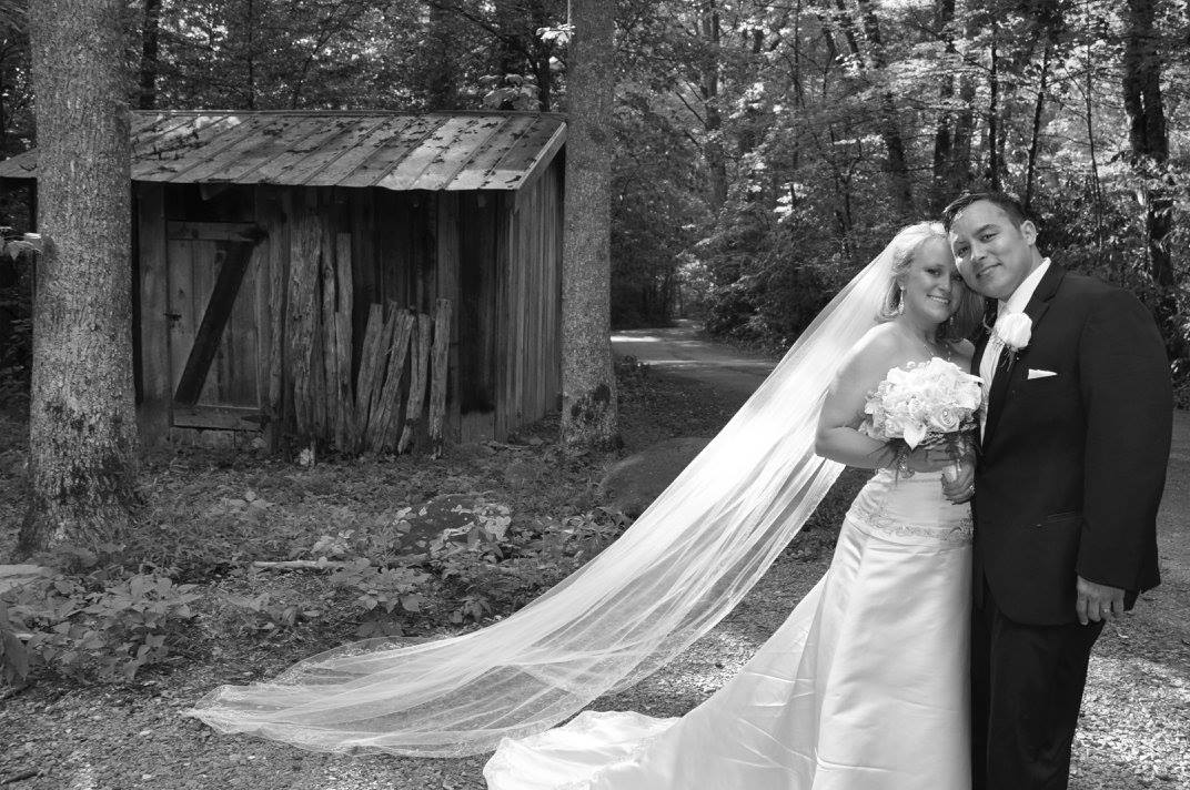 Black and White Wedding Photo